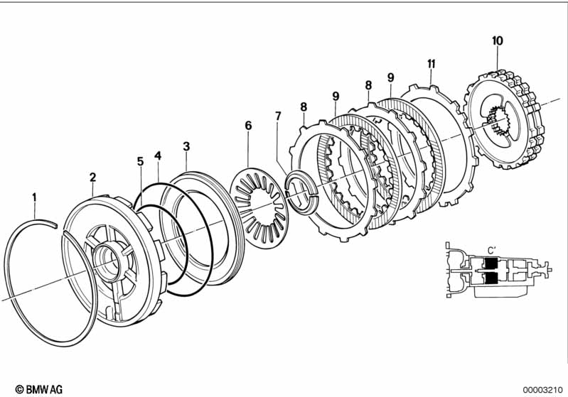 ZF 4hp22/24 brake clutch C'