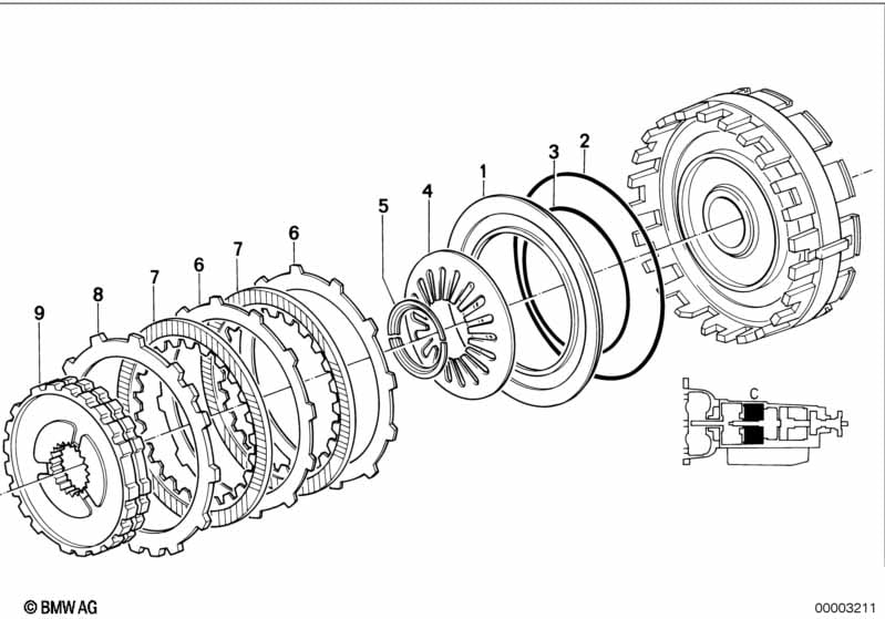 ZF 4hp22/24 embrayage de frein C