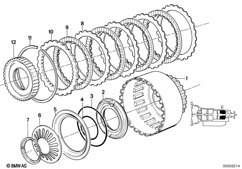 ZF 4hp22/24 drive clutch E