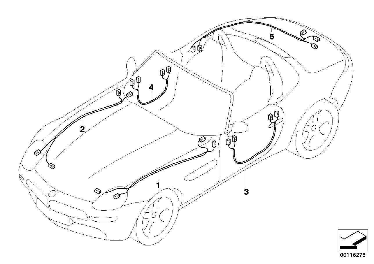 Genuine BMW 61126929498 E52 Repair Wiring Set F Trunk (Inc. ALPINA V8 & Z8) | Duco Car Parts UK Car Parts