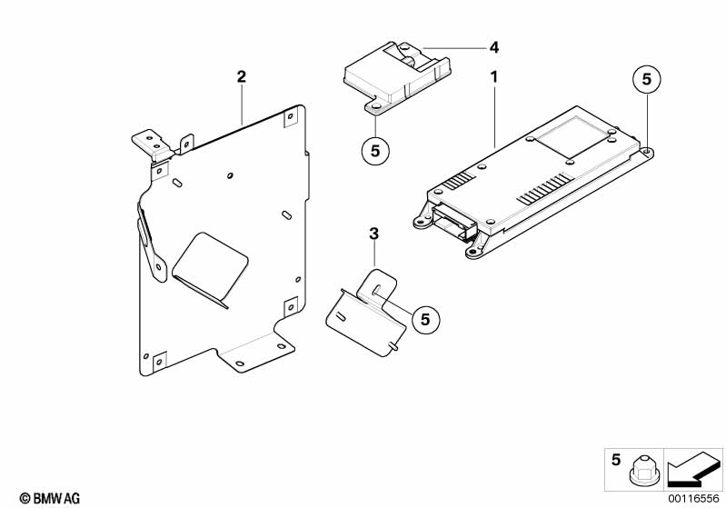 Single parts, SA 638, trunk