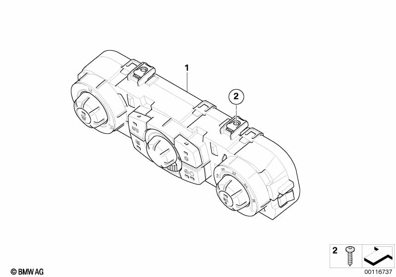 Genuine BMW 64117891040 E85 E86 Automatic Air Conditioning Control GRAD CELSIUS (Inc. Z4 3.0i, Z4 2.5i & Z4 M3.2) | ML Performance EU Car Parts