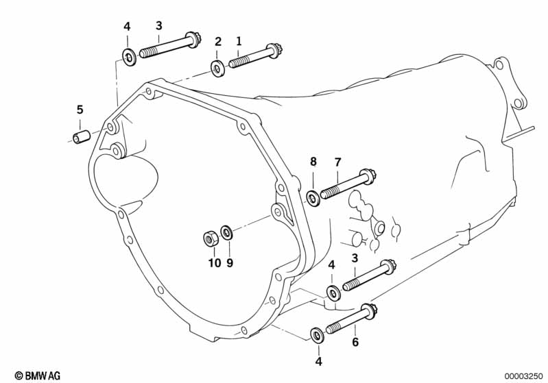 Genuine BMW 24001222903 E38 E32 E34 Torx Bolt M10X50 (Inc. 540i, L7 & 850Ci) | ML Performance EU Car Parts