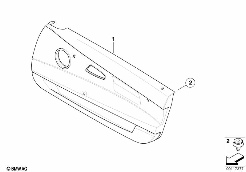 Genuine BMW 51416970297 E85 E86 Door Trim Panel Left MONTEGOBLAU (Inc. Z4 3.0si, Z4 2.5i & Z4 3.0i) | ML Performance EU Car Parts
