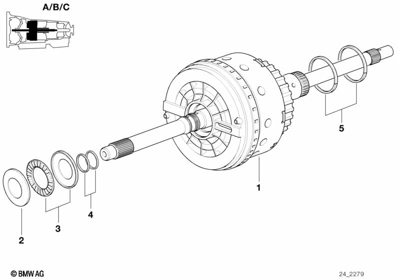 A5S560Z drive clutch A/B/C