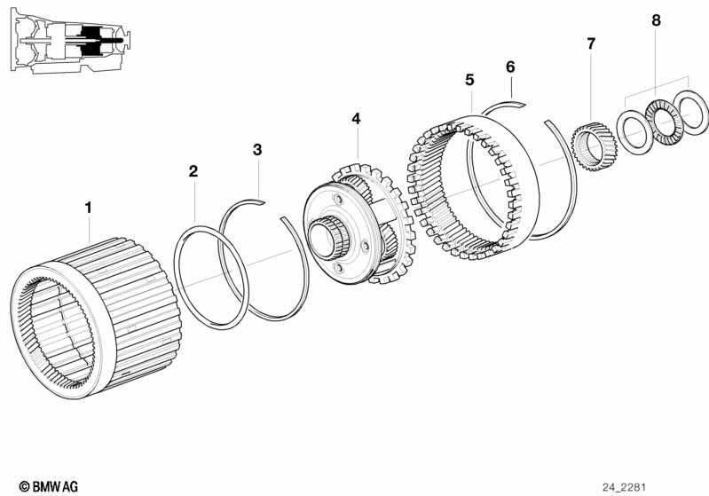 Genuine BMW 24221421544 E32 E31 E38 Hollow Gear Wheel Ii (Inc. 840i, 540i & 750iLS) | ML Performance EU Car Parts