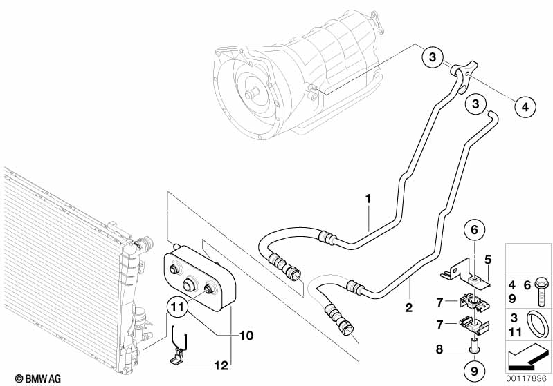 Genuine BMW 17127514415 E85 Oil Cooling Pipe Outlet (Inc. Z4) | ML Performance UK Car Parts