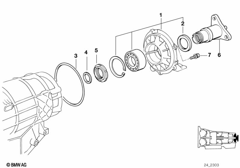 Genuine BMW 24201421170 E52 E31 E32 Ring Nut (Inc. 540i, 735iL & 840Ci) | ML Performance EU Car Parts