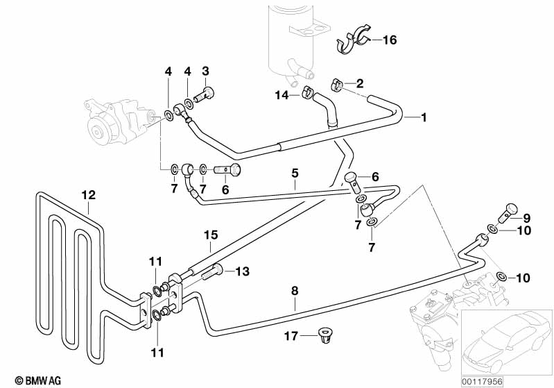 Hydro steering-oil pipes