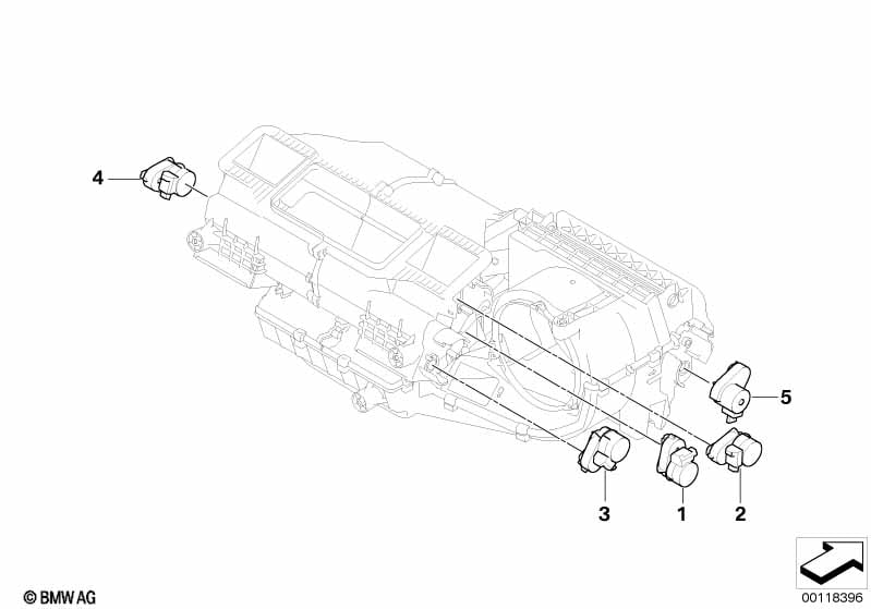 Genuine BMW 64116936709 E85 E86 Actuator Drive, Air Mixture Flap (Inc. Z4) | ML Performance UK Car Parts