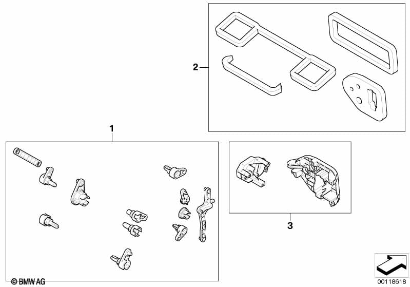 Genuine BMW 64116927611 E85 E86 Set Small Parts F Air Cond.Adjust.Lever (Inc. Z4) | ML Performance UK Car Parts