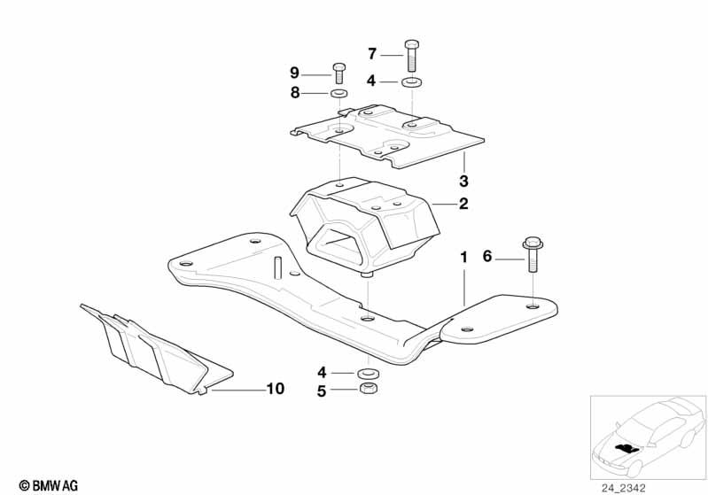 Genuine BMW 07119901039 Fillister-Head Screw M10X20-8.8-ZNS (Inc. R69, R27 & 325i) | ML Performance EU Car Parts