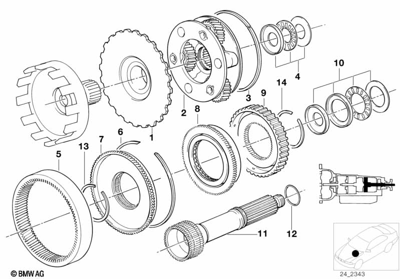 ZF 4hp22/24 planet wheel sets
