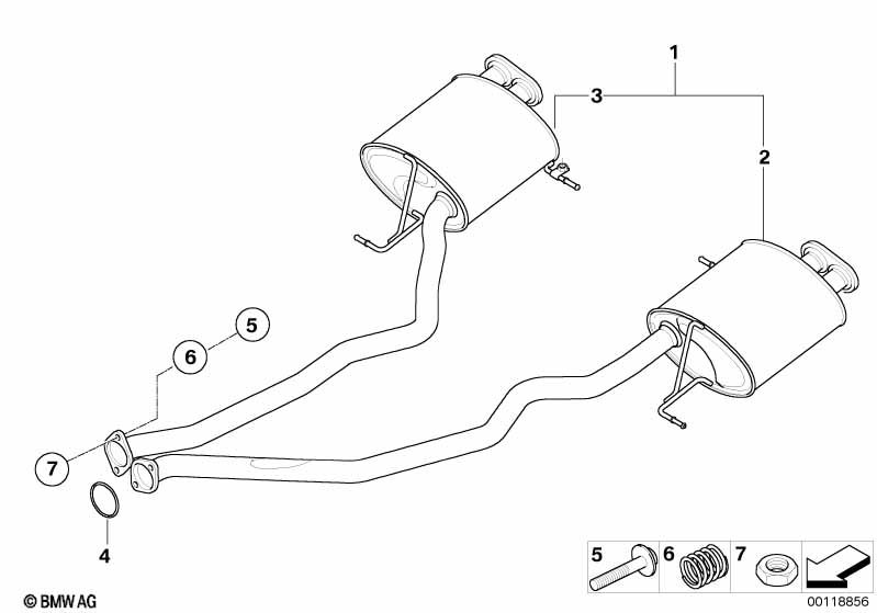 Sports rear silencer