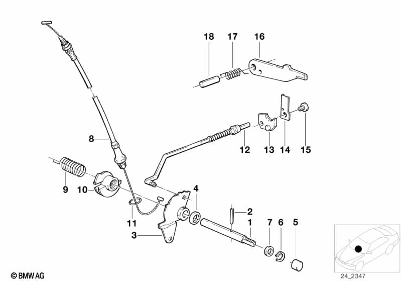 ZF 4hp22/24 gear shift/parking lock