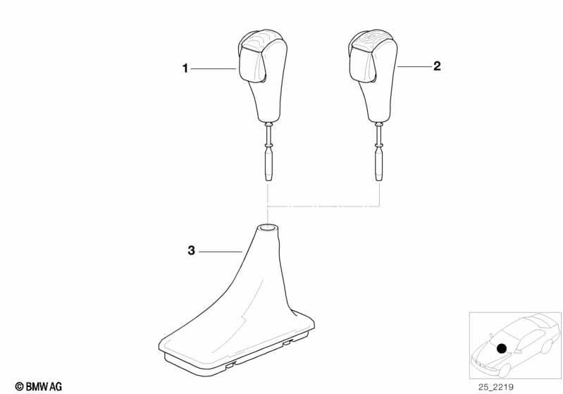 Genuine BMW 25167919498 E53 Selector Lever Handle,Leath.,W/Wood Ring MARITIMLINE (Inc. X5) | ML Performance UK Car Parts