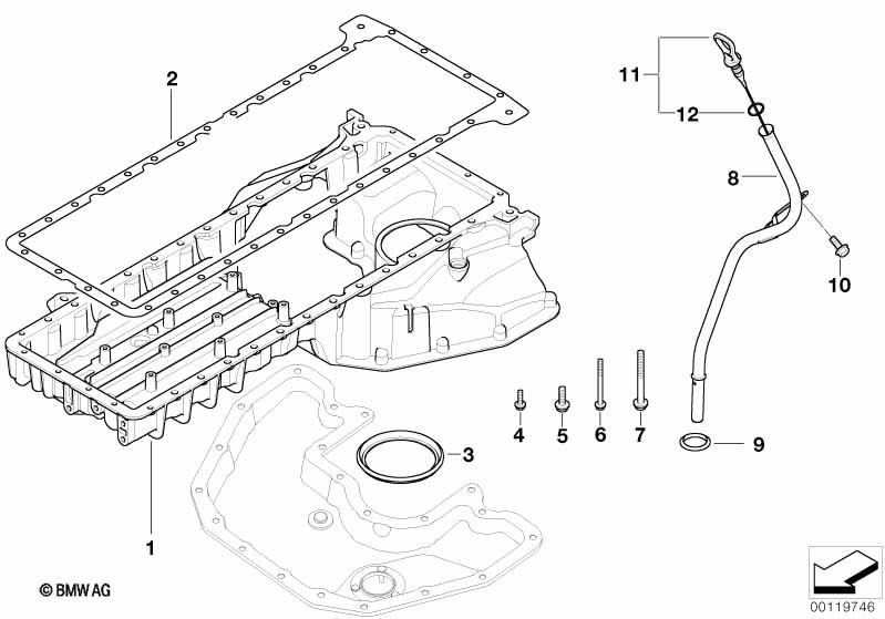 Genuine BMW 11137574533 E67 Drophead RR1 Oil Pan Upper Part (Inc. 760LiS, Phantom & Coupé) | ML Performance UK Car Parts