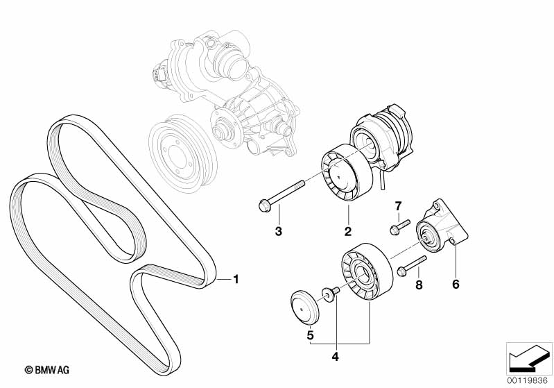 Genuine BMW 11287574835 E67 RR1 Deflection Pulley (Inc. Drophead & Phantom EWB) | ML Performance UK Car Parts