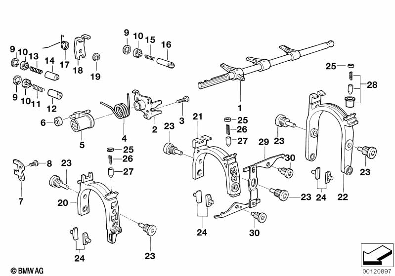 S5D...Z inner gear shifting parts