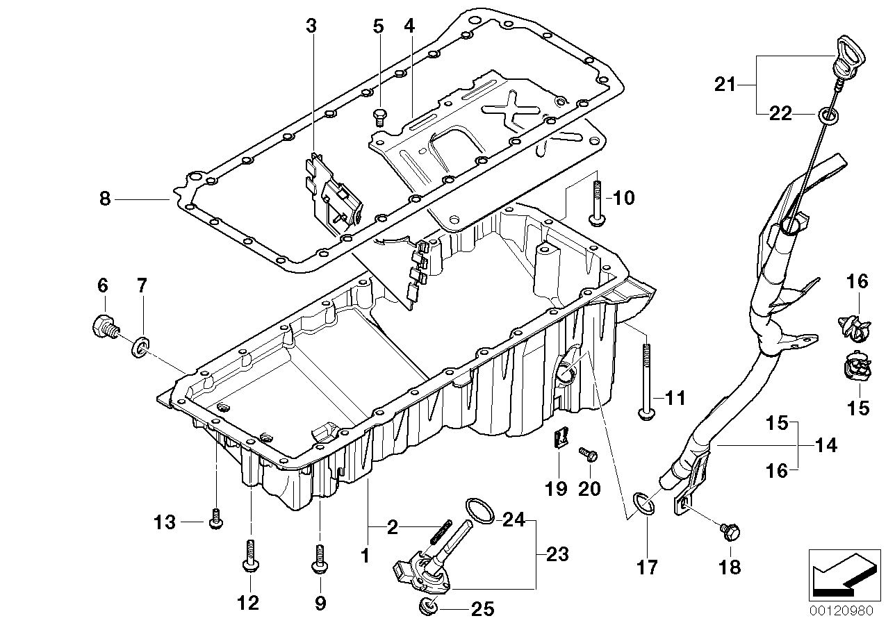 Genuine BMW 11130149329 E46 E39 E83 Gasket, Oil Pan (Inc. 535d, X3 3.0d & 730d) | ML Performance UK Car Parts