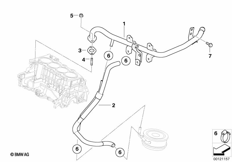 Genuine BMW 11537798767 R50 Water Hose (Inc. One D) | ML Performance UK Car Parts