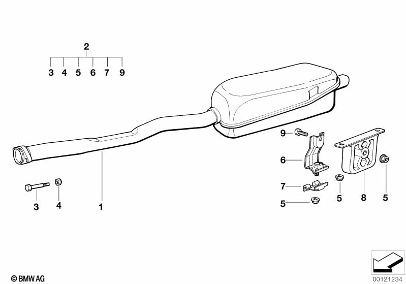 Rear muffler