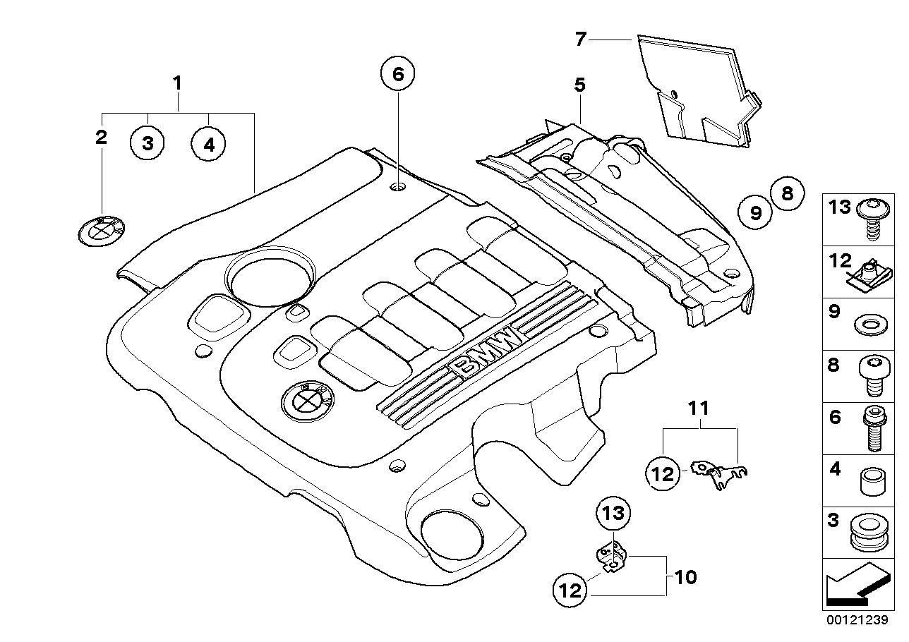 Genuine BMW 11147807250 E90 E70 Bracket For Acoustic Cover (Inc. 330xd, 530xd & 730d) | ML Performance UK Car Parts