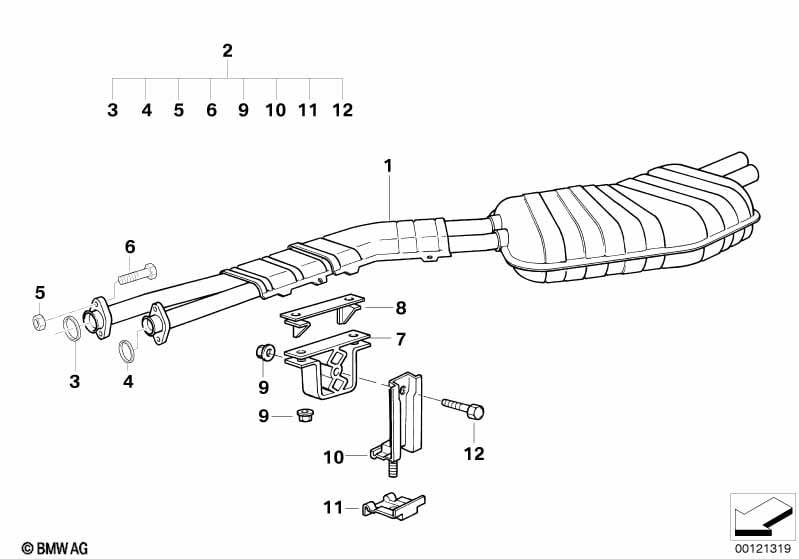 Rear muffler