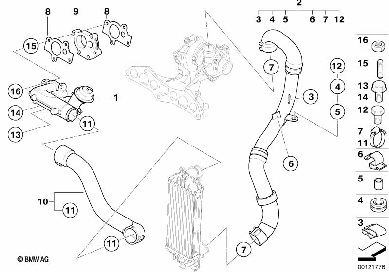 Genuine BMW 11617788768 R50 Pressure Hose Assy (Inc. One D) | ML Performance US Car Parts