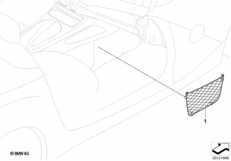 Genuine BMW 51477116156 E85 E86 Storage Net, Footwell, Front (Inc. Z4) | ML Performance UK Car Parts