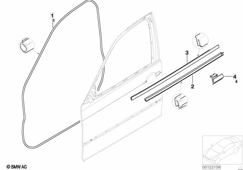 Door weatherstrip front