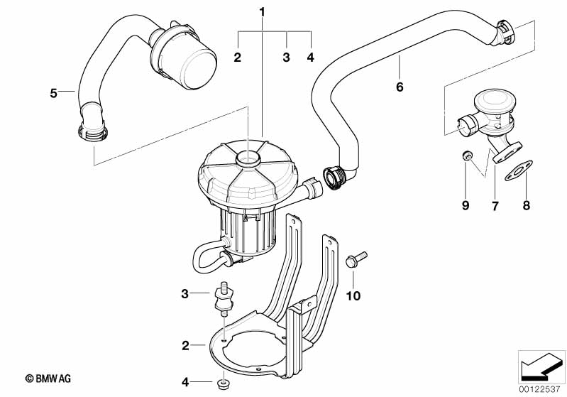 Genuine BMW 11727519650 E65 E66 Suction Pipe (Inc. 730i & 730Li) | ML Performance UK Car Parts