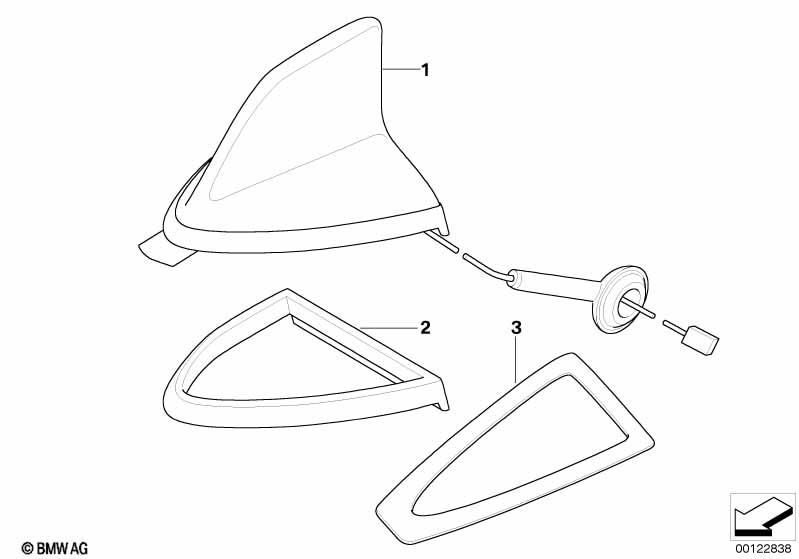 Single parts, teleph.antenna multi-band