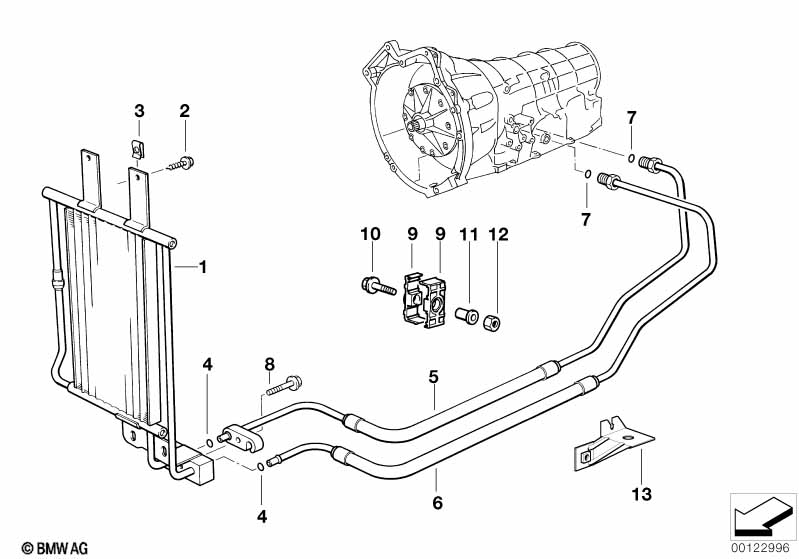 Transmission oil air cooling