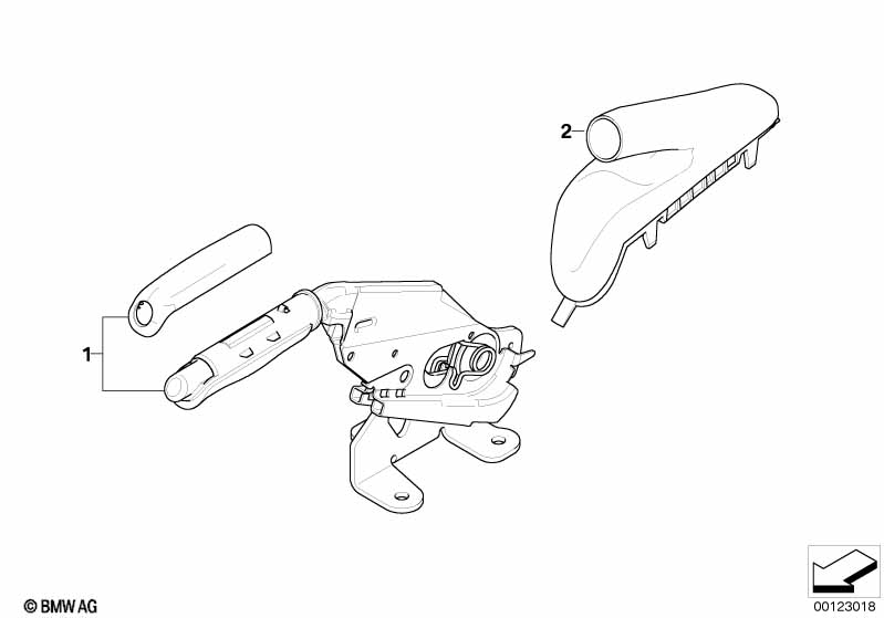 Individual handbrake lever and cover