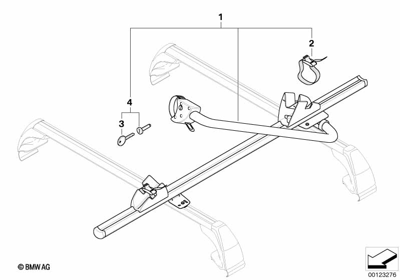 Touring bicycle holder