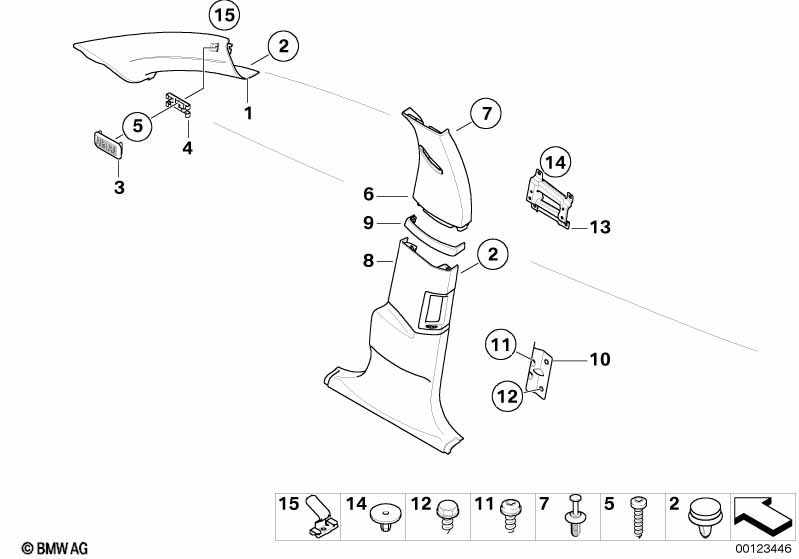 Genuine BMW 51437029269 E65 E66 Cover Cap F Windshield Frame Cover STEINGRAU (Inc. 750Li, 730Ld & 760i) | ML Performance UK Car Parts