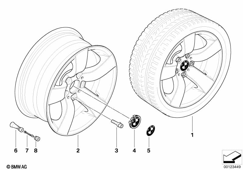 BMW LA wheel, star spoke 122
