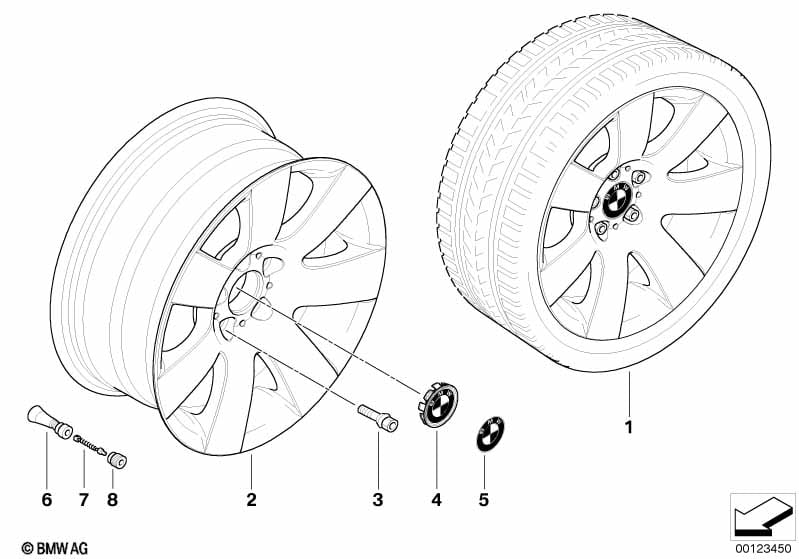 BMW LA wheel, star spoke 123