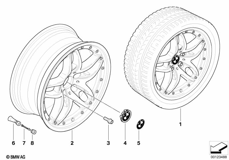 BMW composite wheel, double spoke 71