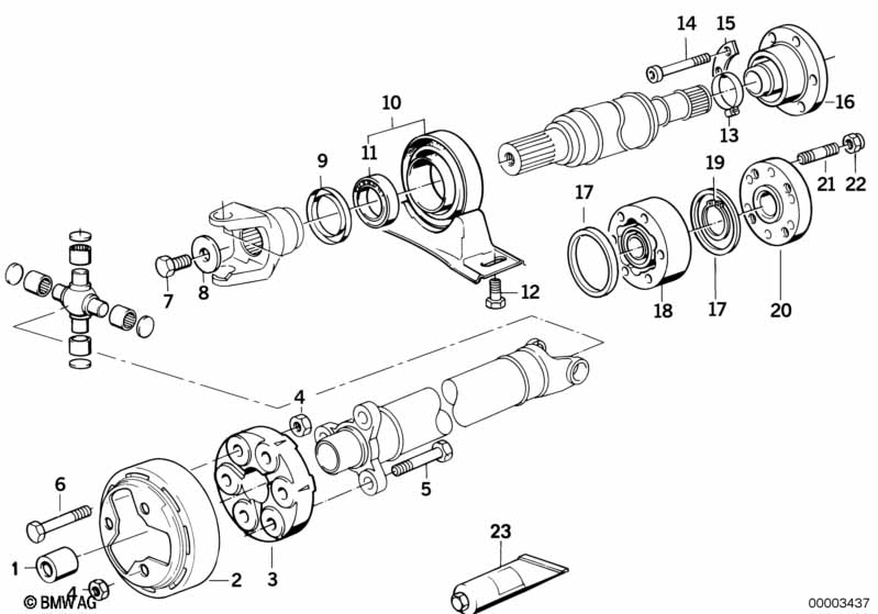 Drive shaft assy-univ.jt./const.vel.jt.