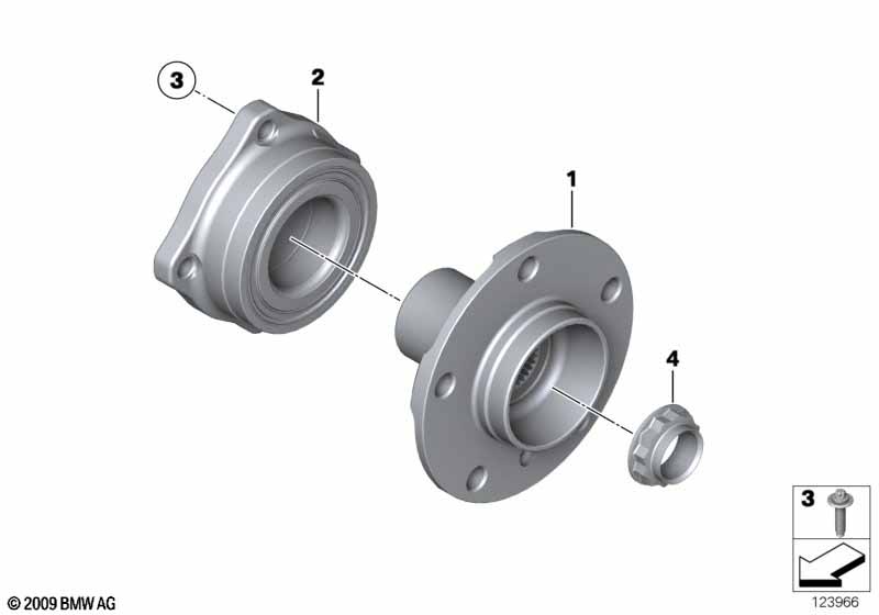 Side shaft/wheel bearings
