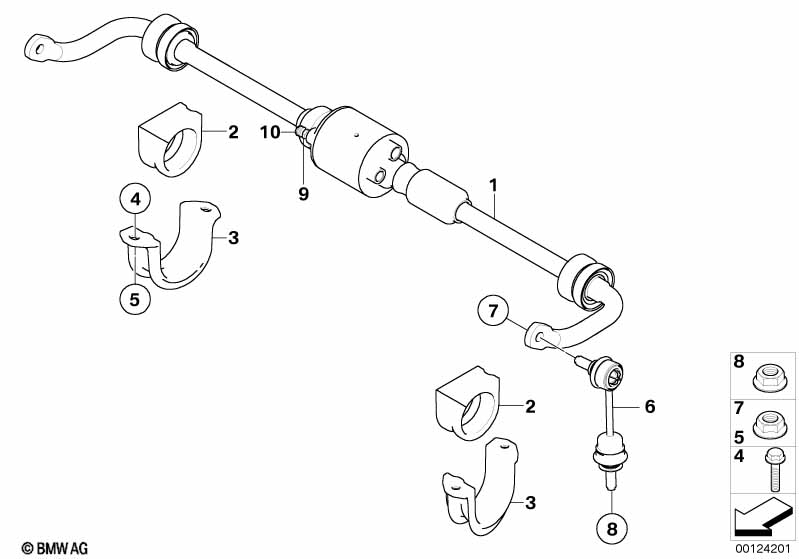 Genuine BMW 37126760733 E63 E61 E60 Bracket For Left Stabilizer Bar (Inc. 530i, 525d & 550i) | ML Performance EU Car Parts