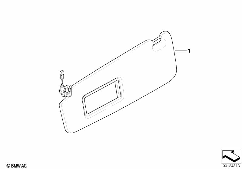 Genuine BMW 51167894970 E64 Right Sun Visor Make-Up Lamp SCHWARZ (Inc. M6, 650i & 645Ci) | ML Performance EU Car Parts