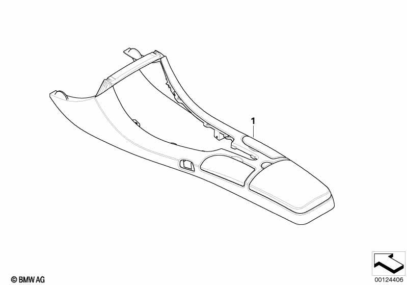 Genuine BMW 51168020630 E52 Center Console, Leather HELLGRAU (Inc. Z8) | ML Performance EU Car Parts