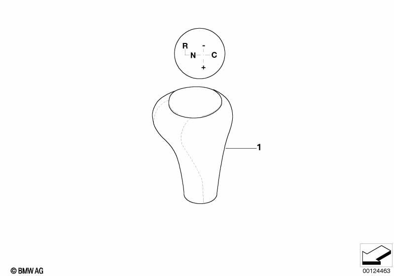 Individual leather gear shift knob SMG