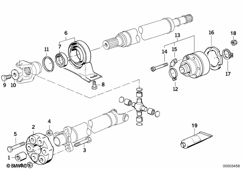 Genuine BMW 26111229583 E31 Universal Joint LK=105mm/14 (Inc. 850Ci) | ML Performance UK Car Parts