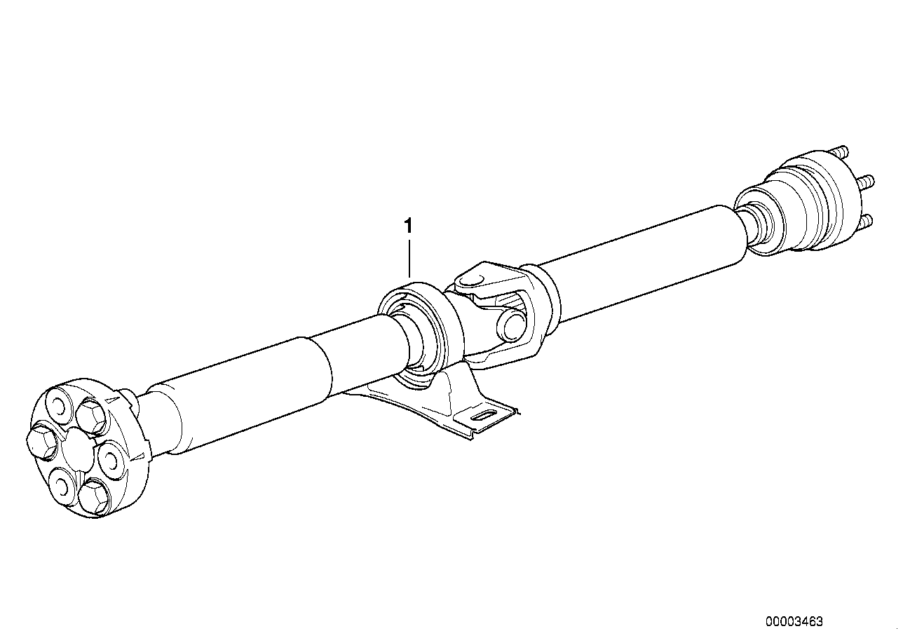 Genuine BMW 26102228910 E39 Drive Shaft Assy 6 Gear Transmission L=1590mm (Inc. M5) | ML Performance UK Car Parts