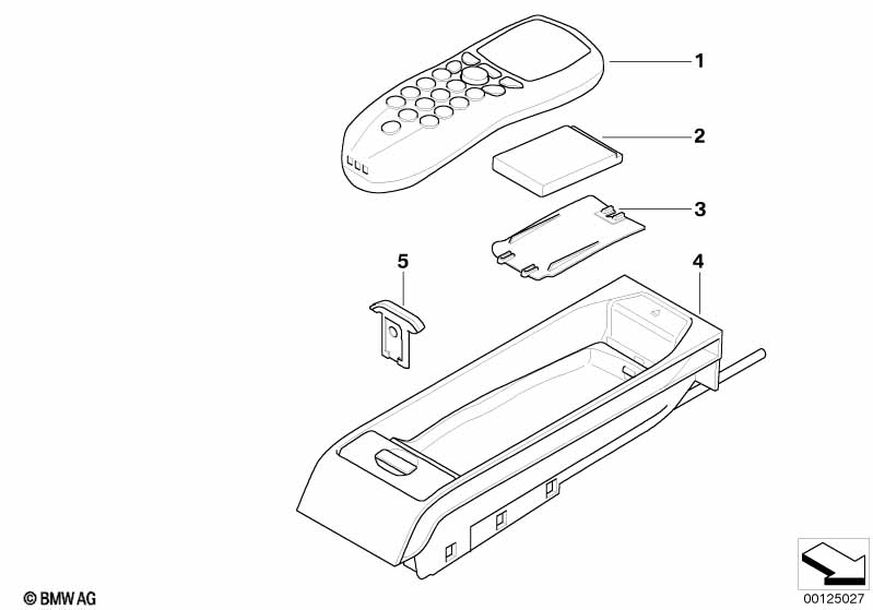Tandem car telephone parts