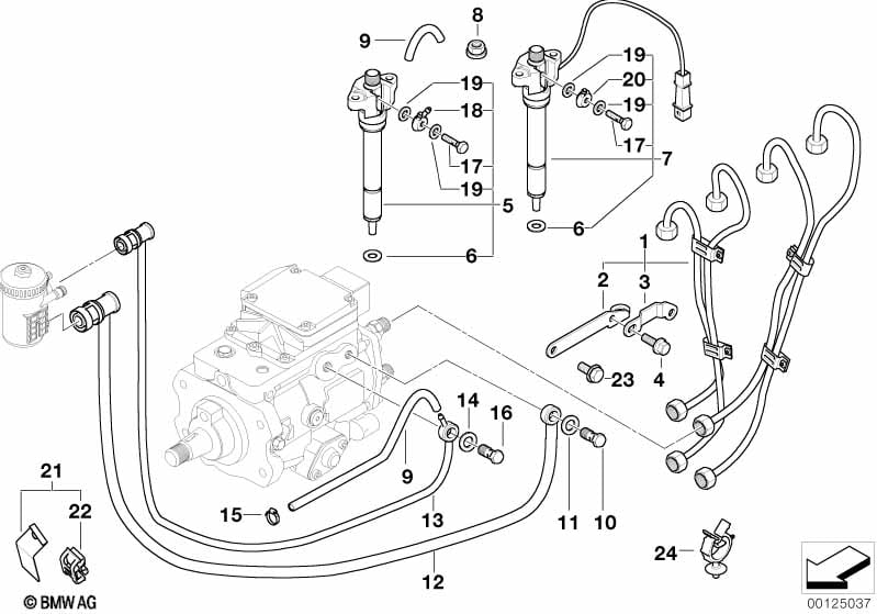 Nozzles/pipes of fuel injection system